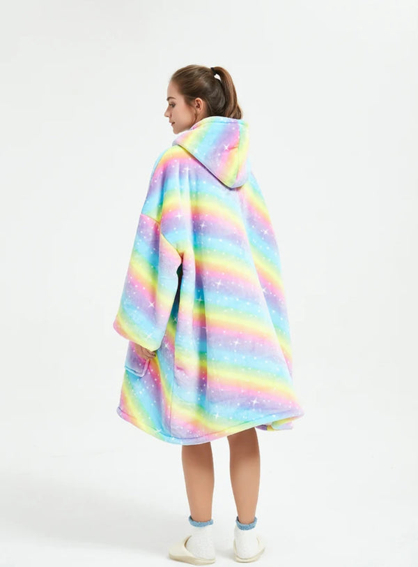 Oversized Rainbow Hoodie